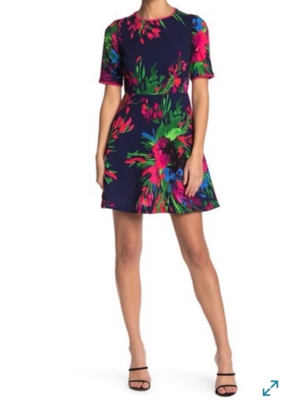 Vince Camuto Women's Color Burst Cocktail  Dress Size 10 Fit & Flare